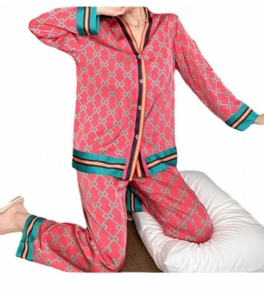 Dampyjamasset Loungewear V-ringad