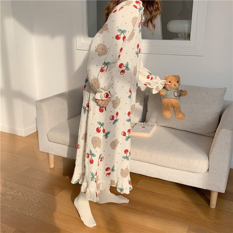 Pyjamas För Kvinnor Cherry Cute Loungewear One Piece