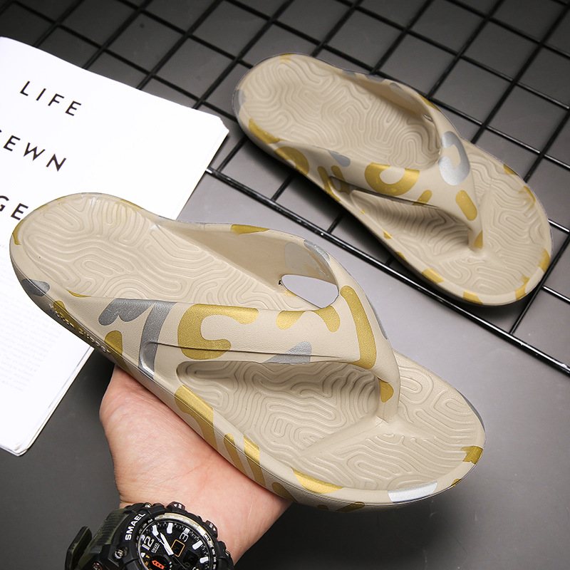 2024 Flip-flops För Män Trendiga Tofflor För Badrum För Damer Lätta Andningsbara Strandsandaler