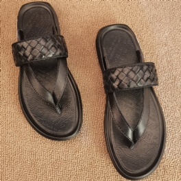 2024 Nya Sommaren Flipflops Herr Strandskor Vävda Retro Sandaler Tofflor Skor Hane