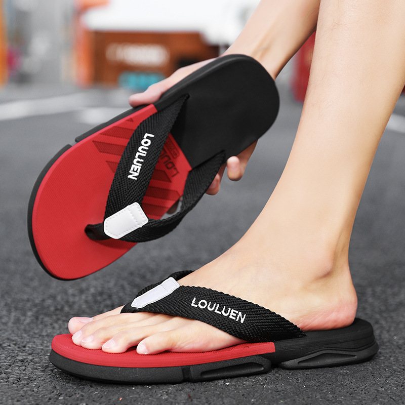 Flip Flops Herr Sommar Halkfria Nypa Badsandaler Tofflor Strand Trendiga Sport Casual Sandaler