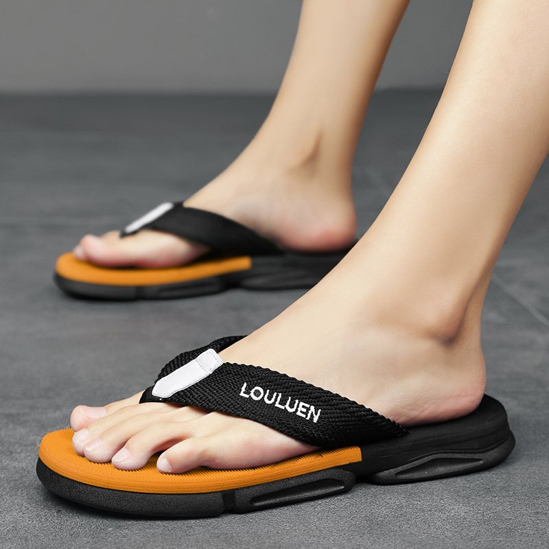 Flip Flops Herr Sommar Halkfria Nypa Badsandaler Tofflor Strand Trendiga Sport Casual Sandaler