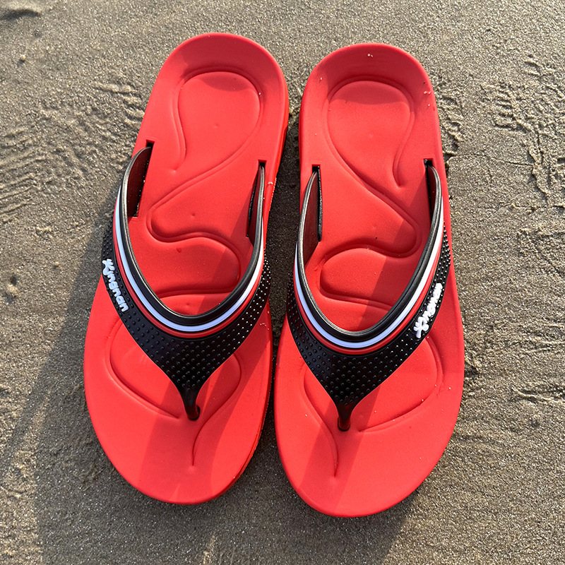 Flip Flops Sommar Halkfria Slitstarka Casual Mode Sandaler Tofflor Herr Personliga Strandskor