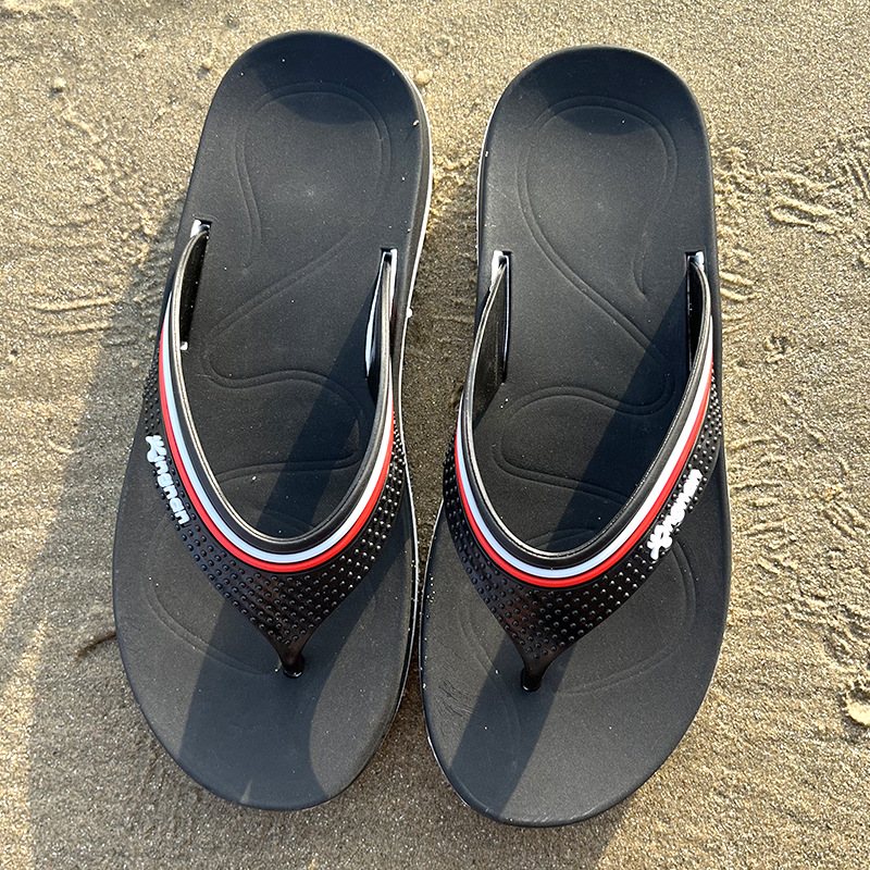 Flip Flops Sommar Halkfria Slitstarka Casual Mode Sandaler Tofflor Herr Personliga Strandskor