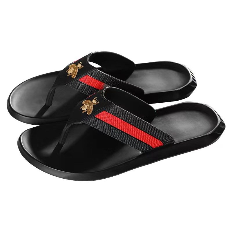 Herrtofflor Sommartrend Mode Flip Flops Strand Inomhus Vinkel Skor Män