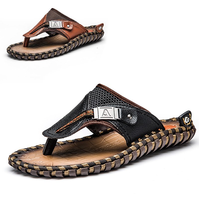 Koskinn Bekväma Sandaler För Män Tofflor Skor Sommar Strandtofflor Herr Stora Flip-flops 38-48 Yards