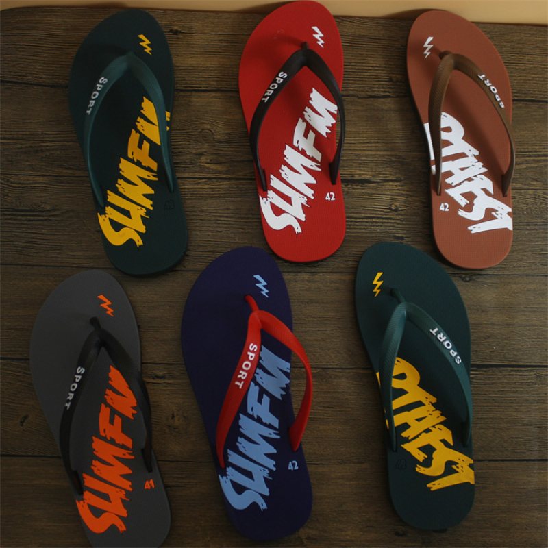 Mode Mäns Flip-flops Halkfria Trend Strandskor Sommar Herr Flip Flop Sandaler Tofflor Skor Hem