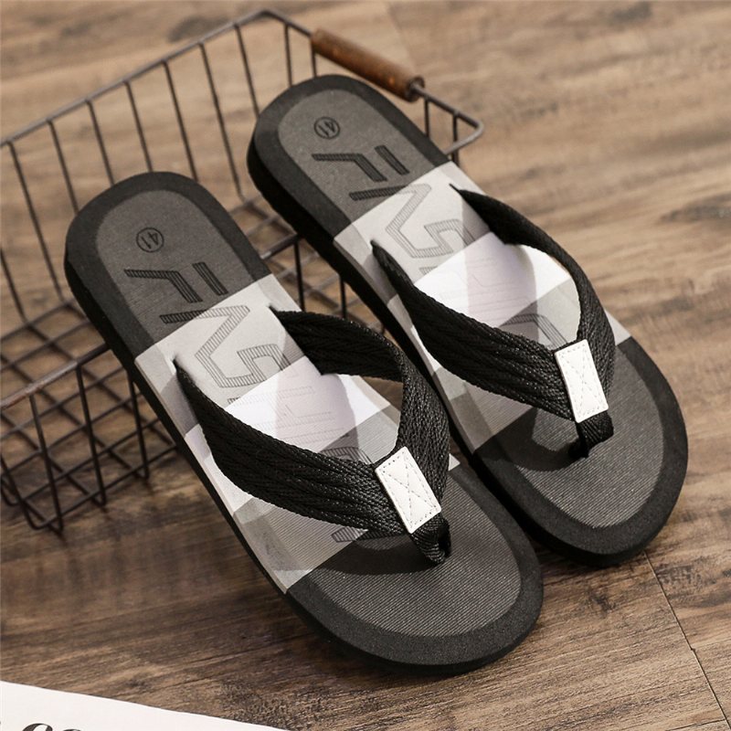 Nya Män Tofflor Flip-flops Skor Herr Sommar Mode Trend Strandtofflor