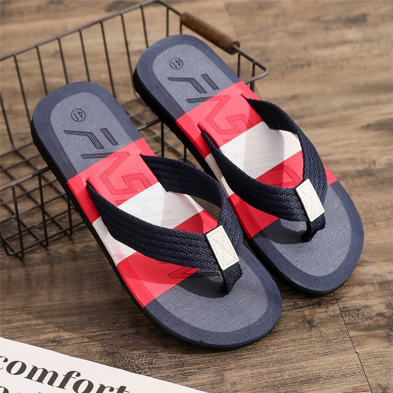 Nya Män Tofflor Flip-flops Skor Herr Sommar Mode Trend Strandtofflor