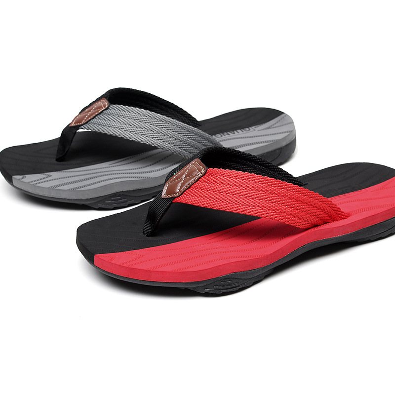 Nya Sommarflip Flops Herr Utomhus Strandsandaler Tofflor Skor Trend Halkfria Sandaler