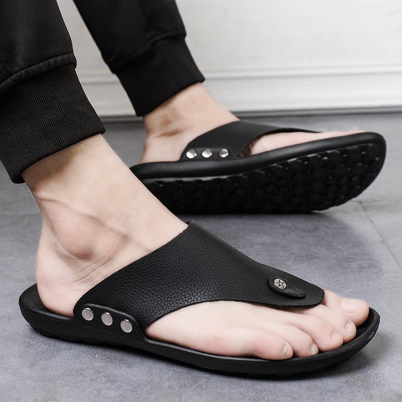 Nya Sommarsandaler Herrflip Flops Strandskor Mode Avslappnade Sandaler Tofflor Skor För Män Inomhus Och Utomhus