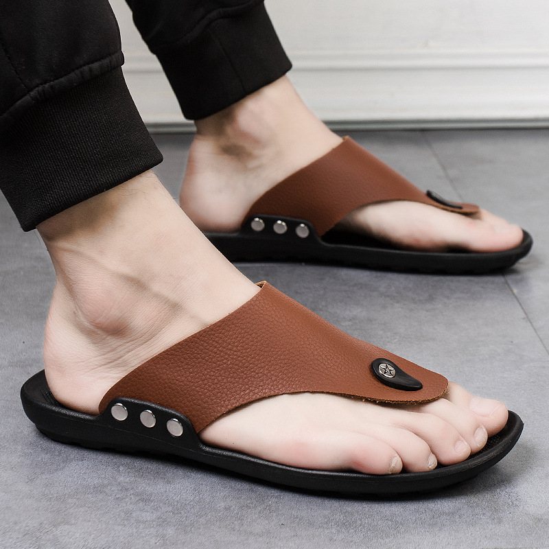 Nya Sommarsandaler Herrflip Flops Strandskor Mode Avslappnade Sandaler Tofflor Skor För Män Inomhus Och Utomhus