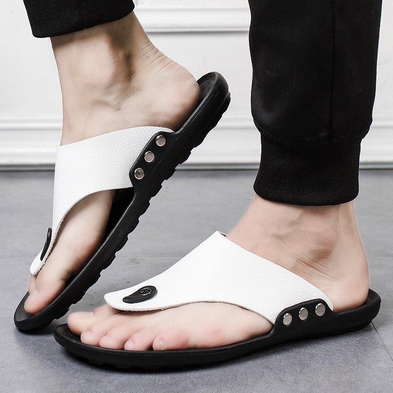 Nya Sommarsandaler Herrflip Flops Strandskor Mode Avslappnade Sandaler Tofflor Skor För Män Inomhus Och Utomhus