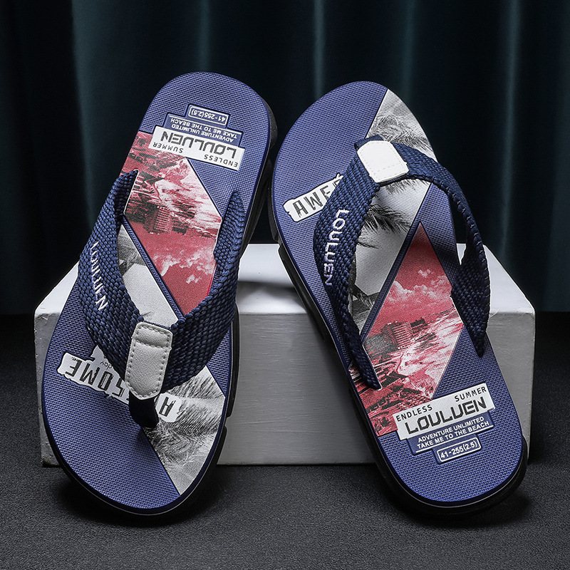 Sommar Herr Flip-flops Tofflor Band Sandaler Utomhus Fritid Strand