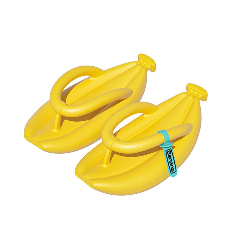 Tjocksulade Bananflipflops Herrmodetrend Par Strandsandaler Tofflor Damsommar