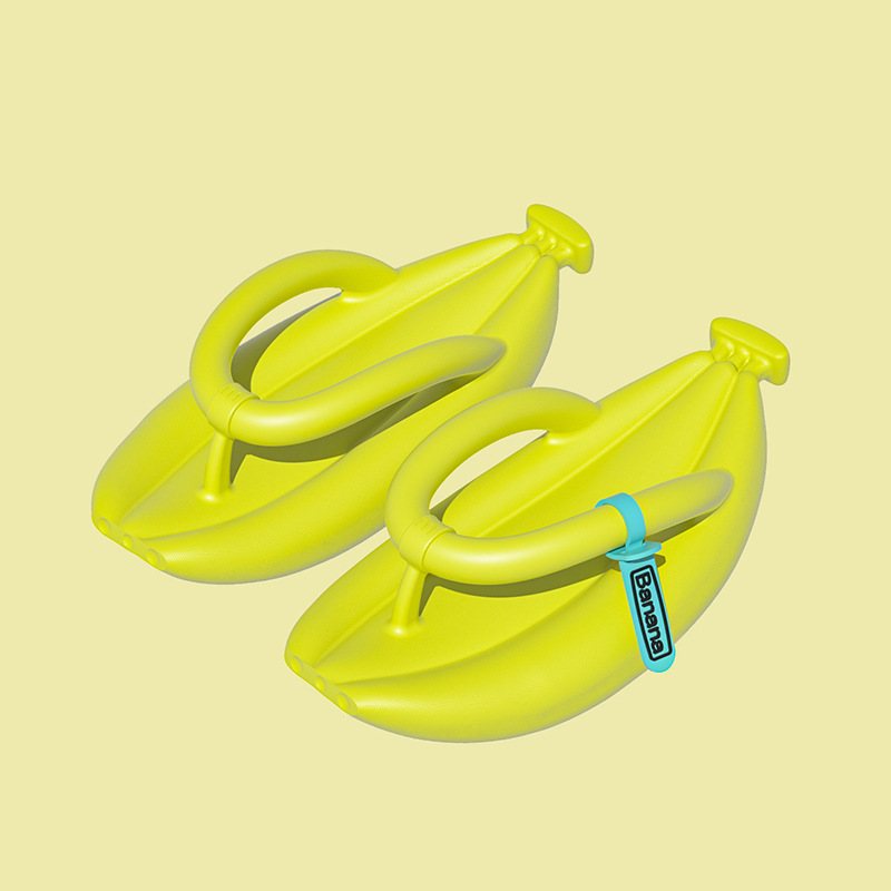 Tjocksulade Bananflipflops Herrmodetrend Par Strandsandaler Tofflor Damsommar