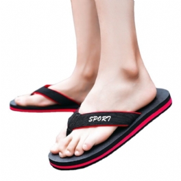 Tjocksulade Flip Flops Herr Sommar Halkfria Slitstarka Trendiga Flop Strandsandaler Tofflor Skor