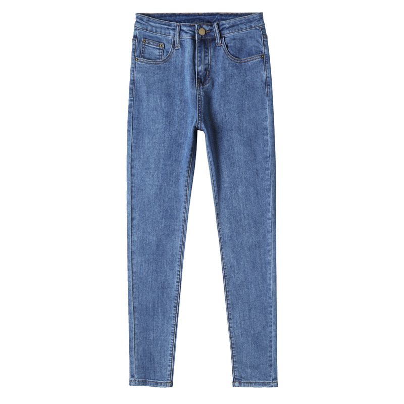 Damjeans Med Hög Midja Stretch Skinny Blue