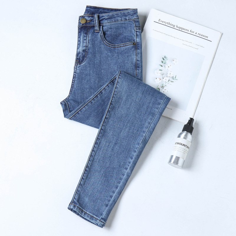 Damjeans Med Hög Midja Stretch Skinny Blue