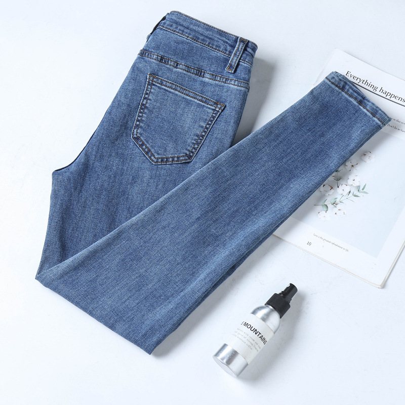 Damjeans Med Hög Midja Stretch Skinny Blue