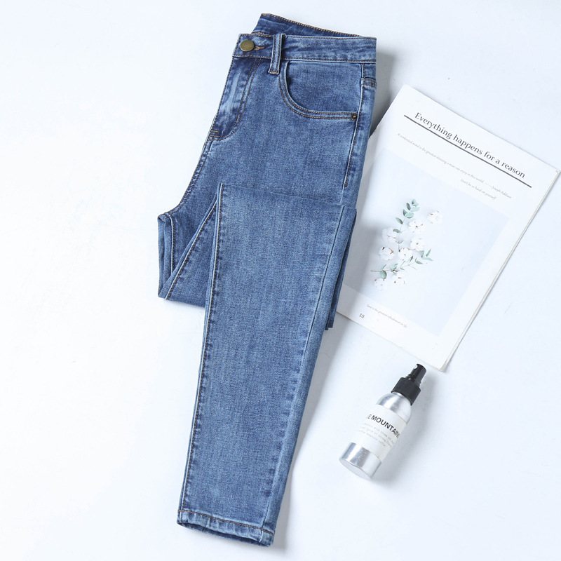 Damjeans Med Hög Midja Stretch Skinny Blue