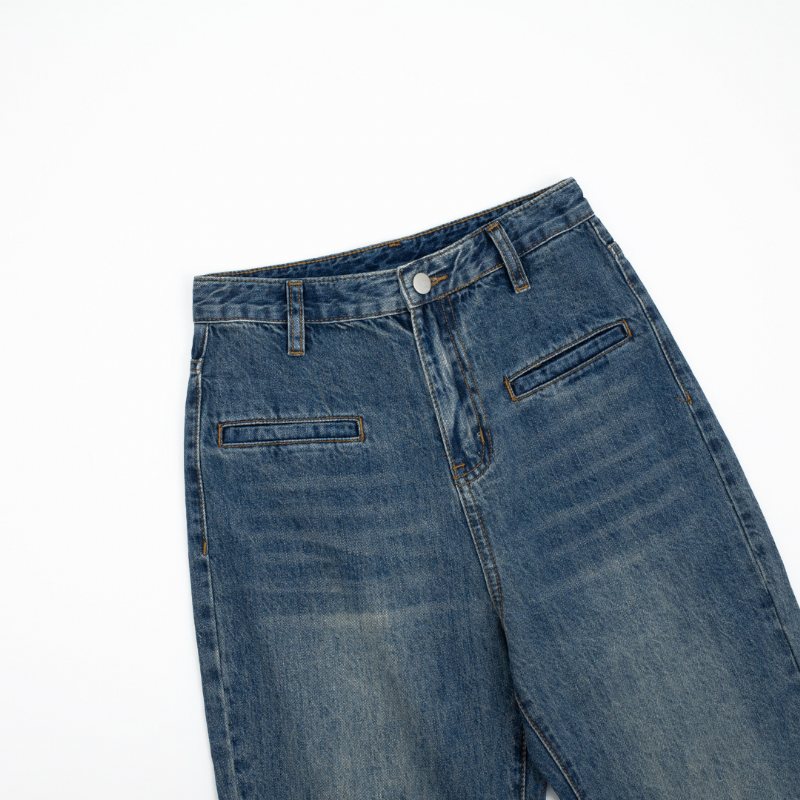 Damjeans Vintage Bootcut Lös Hög Midja