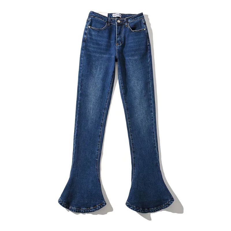 Jeans Med Hög Midja För Dam