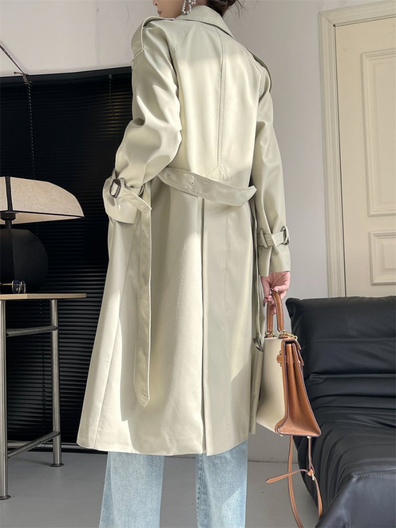 2024 Lång Trenchcoat Damshow