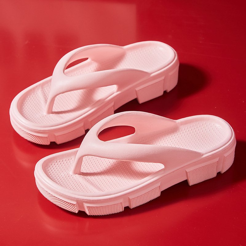 2024 Nya Flipflops Damskor Sommarmode Tjocksulade Semester Strandtofflor Dam