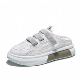 Baotou Tofflor Dam 2024 Sommar Nya Tjocksulade Mesh Som Andas Slip-on Drag