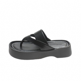 Fashionabla Flip Flops Kvinnor Sommar Ny Muffin Tjock Botten Bekväma Casual Flop Sandaler Tofflor