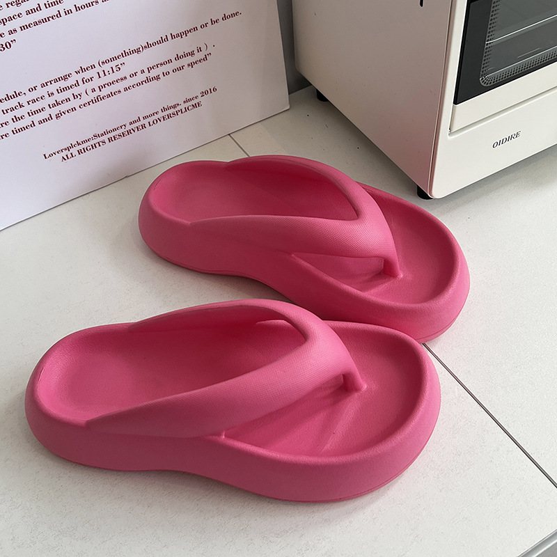 Tjocksulade Flip-flops Skor Kvinnor Sommar Strandmode Tofflor