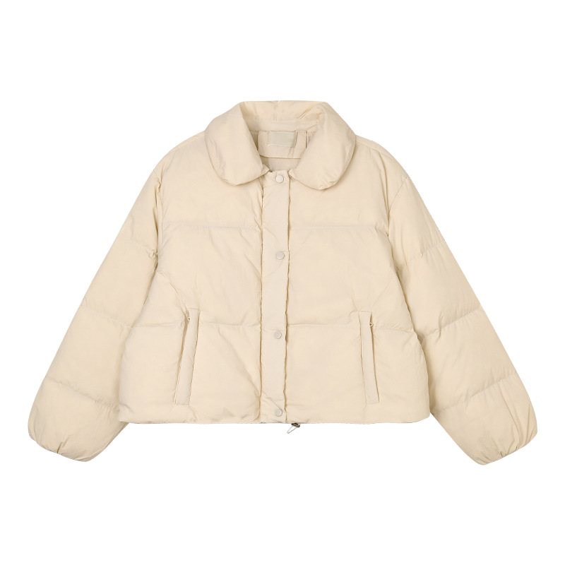 Lapel Dunjacka Dam Fluffig Varm Jacka