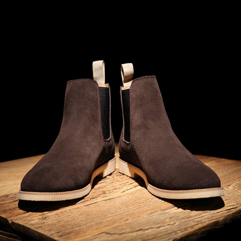 Chelsea Boots Herr Stor Storlek 45 46 Läder Höst Och Vinter Martin