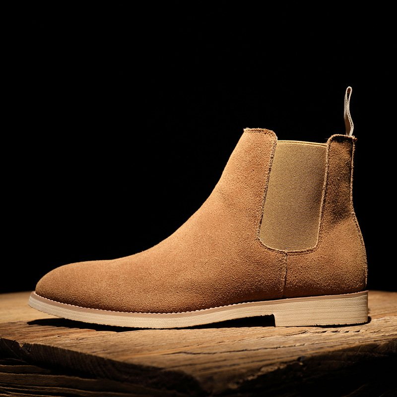 Chelsea Boots Herr Stor Storlek 45 46 Läder Höst Och Vinter Martin