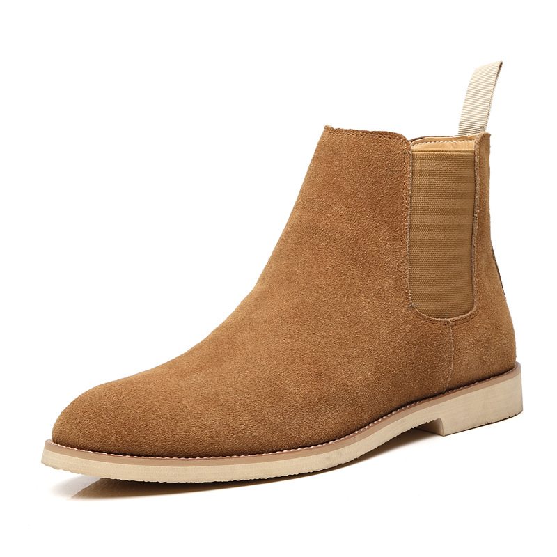 Chelsea Boots Herr Stor Storlek 45 46 Läder Höst Och Vinter Martin