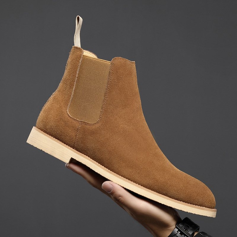 Chelsea Boots Herr Stor Storlek 45 46 Läder Höst Och Vinter Martin