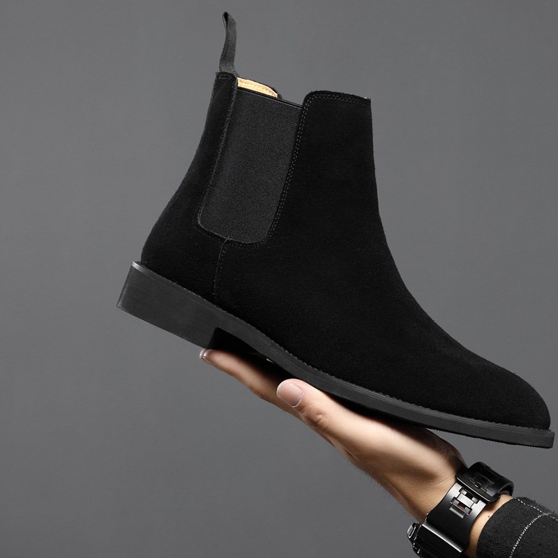 Chelsea Boots Herr Stor Storlek 45 46 Läder Höst Och Vinter Martin