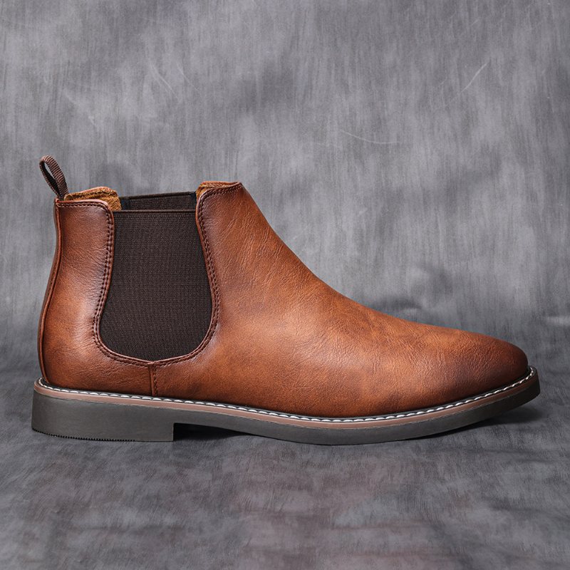 Herr Chelsea Boots Herrskor Färg Snygg Retro Plus Size Ankel