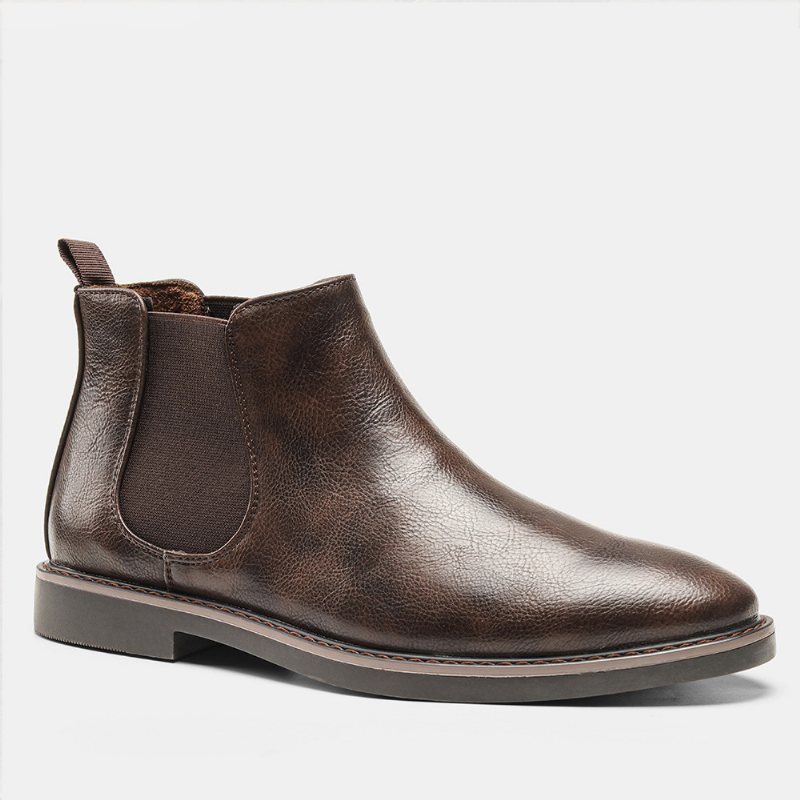 Herr Chelsea Boots Herrskor Färg Snygg Retro Plus Size Ankel