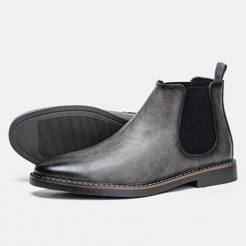 Herr Chelsea Boots Herrskor Färg Snygg Retro Plus Size Ankel