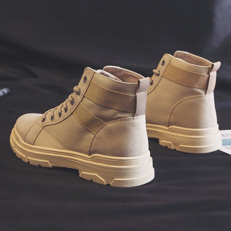 Våren High-top Martin Boots Vår Mid-top Retro Tooling Öken Trendiga Skor Herrskor