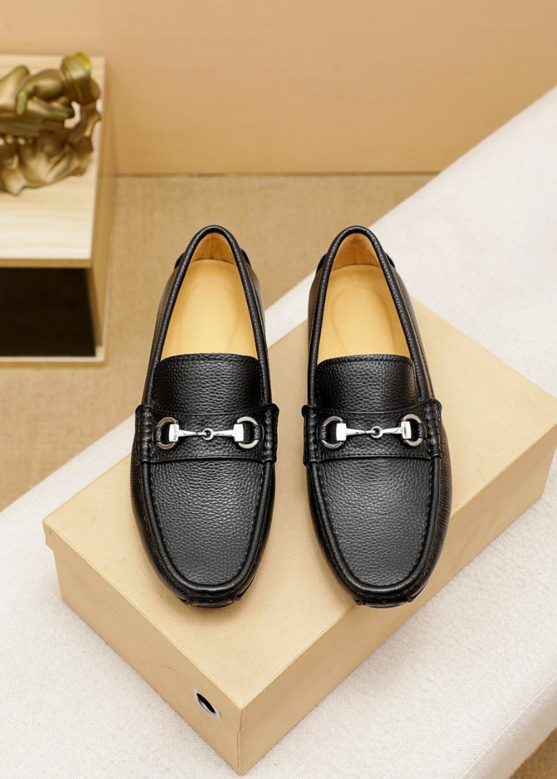 High-end Leather Loafers Moccasin Dress Shoes För Män