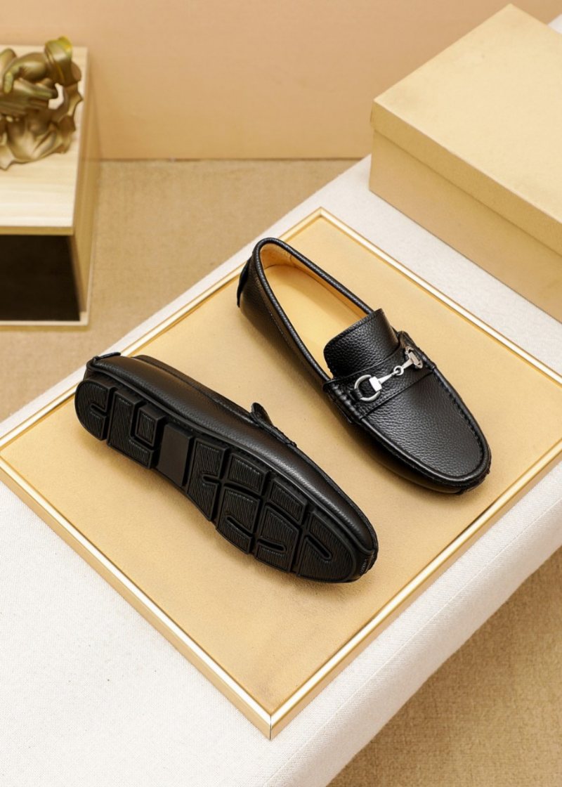 High-end Leather Loafers Moccasin Dress Shoes För Män