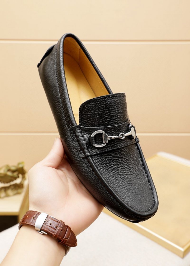 High-end Leather Loafers Moccasin Dress Shoes För Män