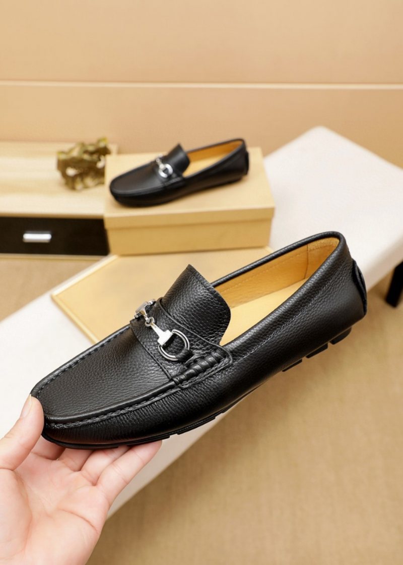 High-end Leather Loafers Moccasin Dress Shoes För Män