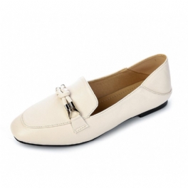 Platta Skor Dam 2024 Nya Platt Klänning Dam Slip-on Loafers Spring Peas